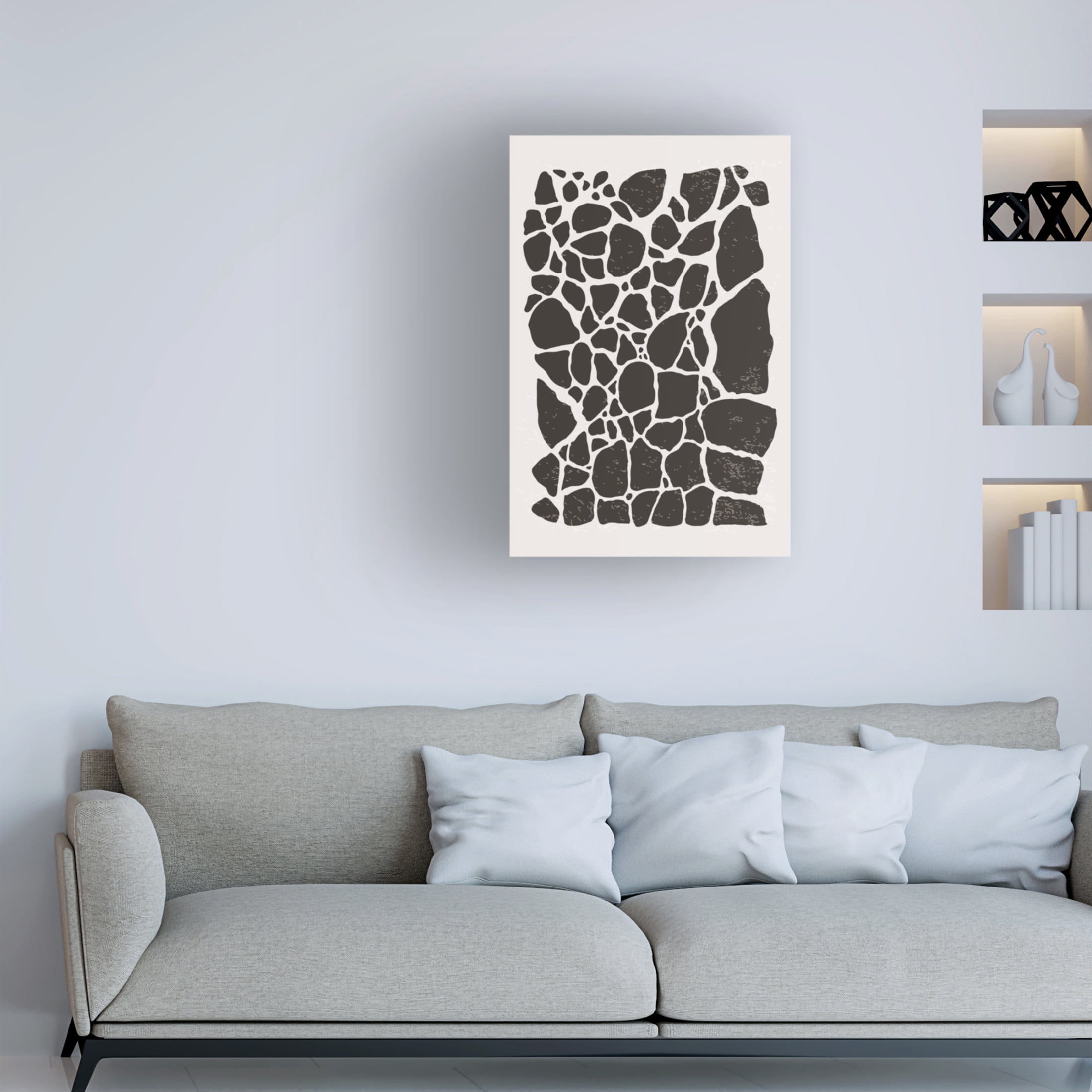 Trademark Fine Art jay stanley  Geometric Rocky Pattern Canvas Wall Art