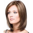 thumbnail image 2 of KL Short Brown Wig for Women Mixed Blonde Natural Middle Part Wig, 2 of 4