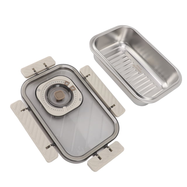 Reusable Lunch Box, 304 Stainless Steel Leakproof Box, Refrigerator Friendly, Food Storage Container for Fruits, Vegetables, Meats