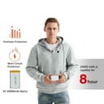 thumbnail image 6 of skpabo Heated Clothing for Men Zip Up Hoodies Winter Warm Heated Coat Jackets USB Charging Electric Heated Body Warmer with 4 Heating Area for Outdoor (No Battery), 6 of 6