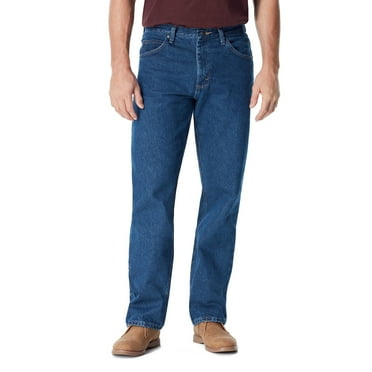 Wrangler Deep Mens 46X30 Mid-Rise Relaxed Fit Jeans