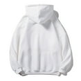thumbnail image 3 of Dagegui Hooded Sweatshirts for Men Big and Tall Drawstring Pullover Sweatshirt Cotton Casual Loose Fit Hoodies with pocket White 2XL, 3 of 3