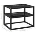 thumbnail image 4 of vidaXL Table Console Noire 50x40x40 cm Verre Trempé, 4 of 4