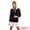 Black, variant on DARING DIVA Women's Stylish AK Double Layer Hooded Dress XS Black