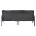 thumbnail image 5 of Dtwnek Corduroy Upholstered Loveseat Sofa with Metal Legs and Side Pockets, 2 Seater Sofa Couch for Living Room, Bedroom, Apartment, Gray, 5 of 7