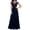 Navy Blue, variant on Women's Lace V-Neck Evening Dress Long A-Line Chiffon Bridesmaid Dress Mother of The Bride Wedding Guest Maxi Dress for Party Prom
