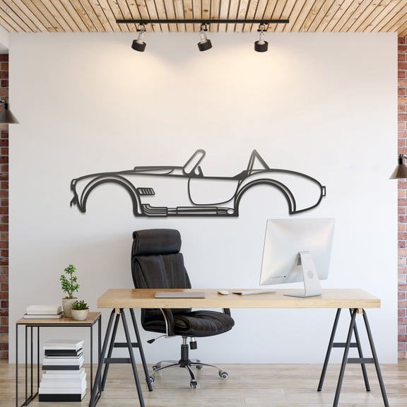 LaModaHome 1965 Shelby Cobra Metal Silhouette Wall Art