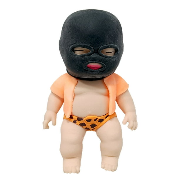 para con Juguete Y Muñeca Enmascarada Set Desktop Descompresión Alivio de Estrés Aprietable,Juguetes de Música Tpr Sand Pinch Suaves para Ansiedad Adultos Niños Oficina Hogar,Regalo de Relajación Que