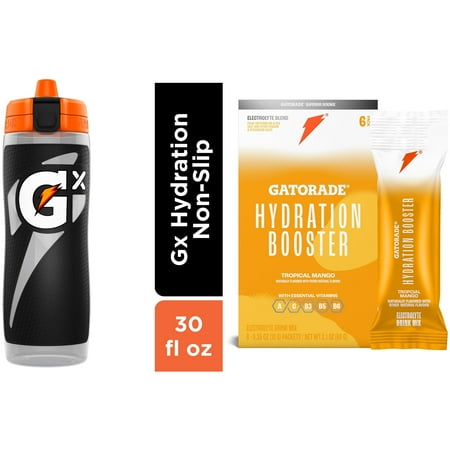 Gatorade Gx Hydration Bundle – Black Bottle + Hydration Booster Tropical Mango