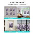 thumbnail image 6 of Window Privacy Film Spring Purple Floral Stained Glass Window Film Decorative Sun Block Window Cover Botanical Lavender Flower Wood Grain Window Clings Static Adhesive Sticker for Bathroom 29.5"x118", 6 of 7