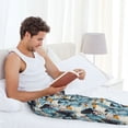 thumbnail image 4 of Uemuo Butterflys Pattern Men's Wide Leg Palazzo Lounge Pants with Pockets Light Weight Loose Comfy Casual Pajama Pants-Medium, 4 of 9