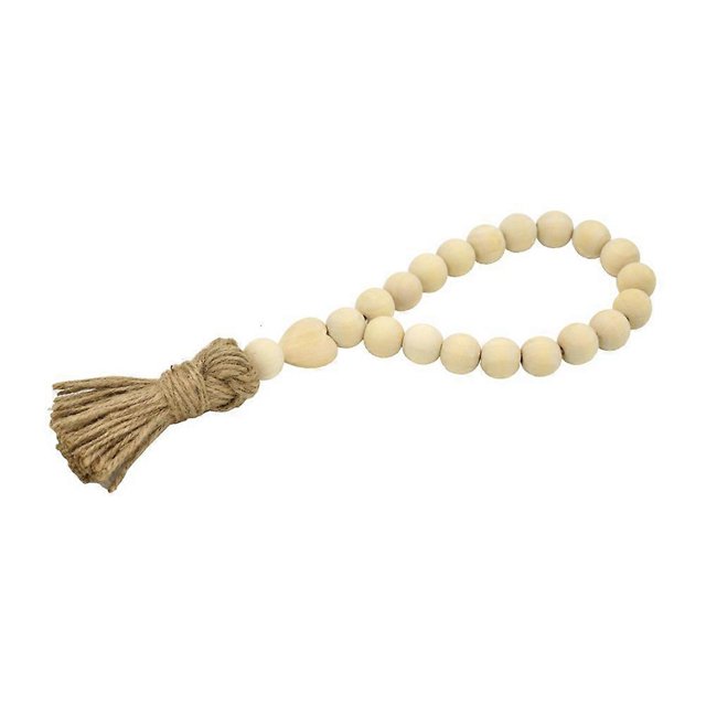 2pcs Exquiste Tassel Wood Bead Garland Wood Bead String Beads Ornaments For Home Car Decoration