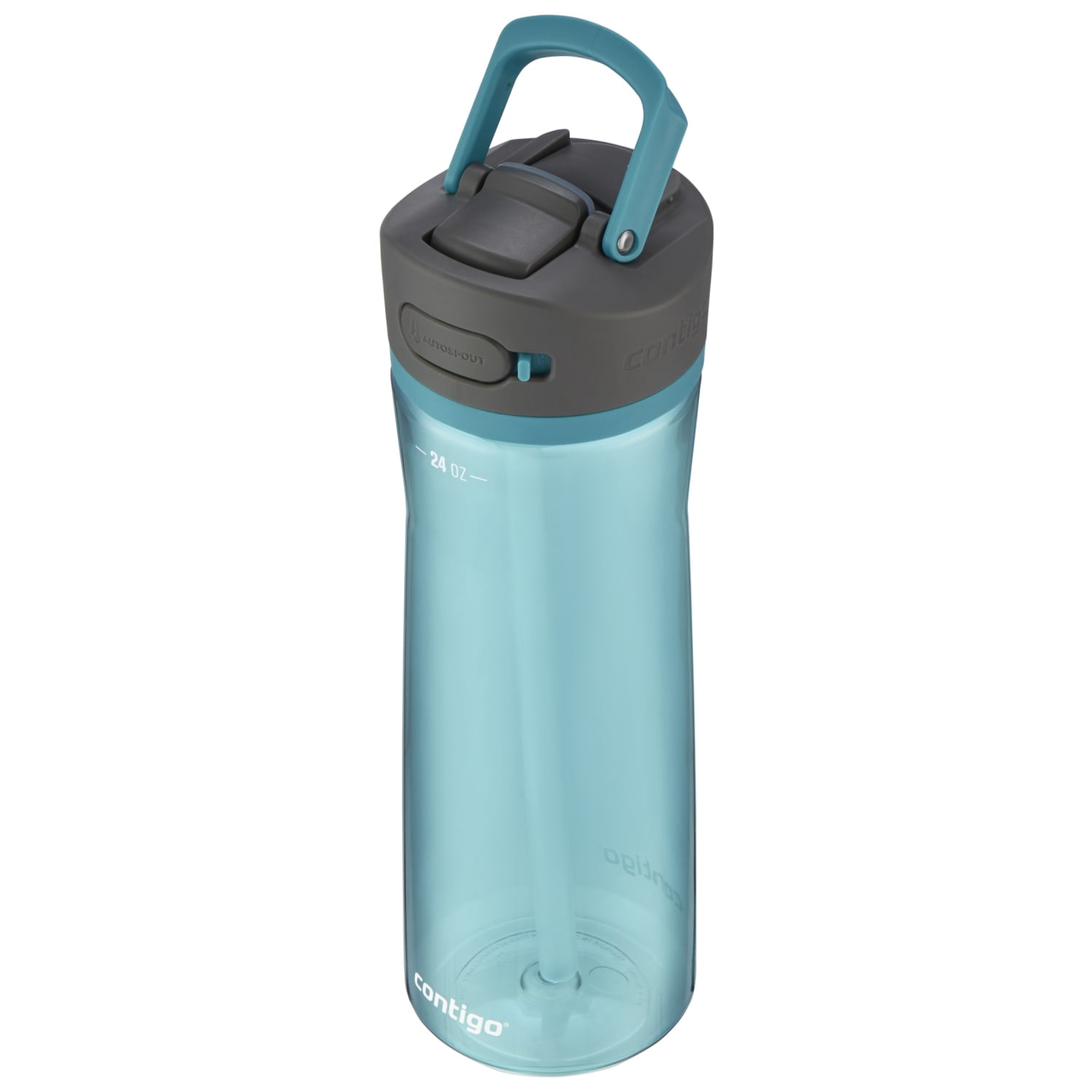 Contigo 2143068 Plastic Water Bottle, Autospout Lid, Teal, 24 oz. - Quantity 1