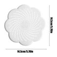 thumbnail image 3 of Hair Catcher Shower Drain with Suction Cups, Flower Shape Silicone Drain Cover for Kitchen, Bathroom, Bathtub, 3 of 6