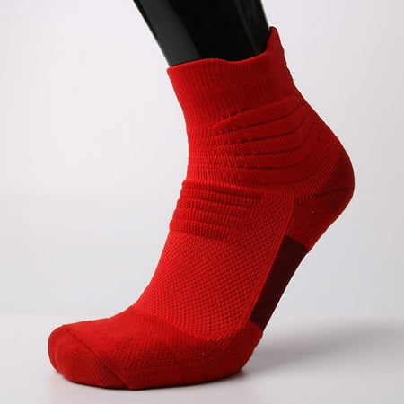 

Socks For Women And Men Jioakfa Men Women Middle Canister Movement Towel Cotton Breathable Basketball Walking Red