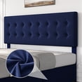 thumbnail image 3 of Full Size Platform Bed Frame with 4 Storage Drawers & Headboard,Faux Leather or Linen, Button Tufted Platform, Strong Wooden Slats,No Box Spring Needed, 3 of 8