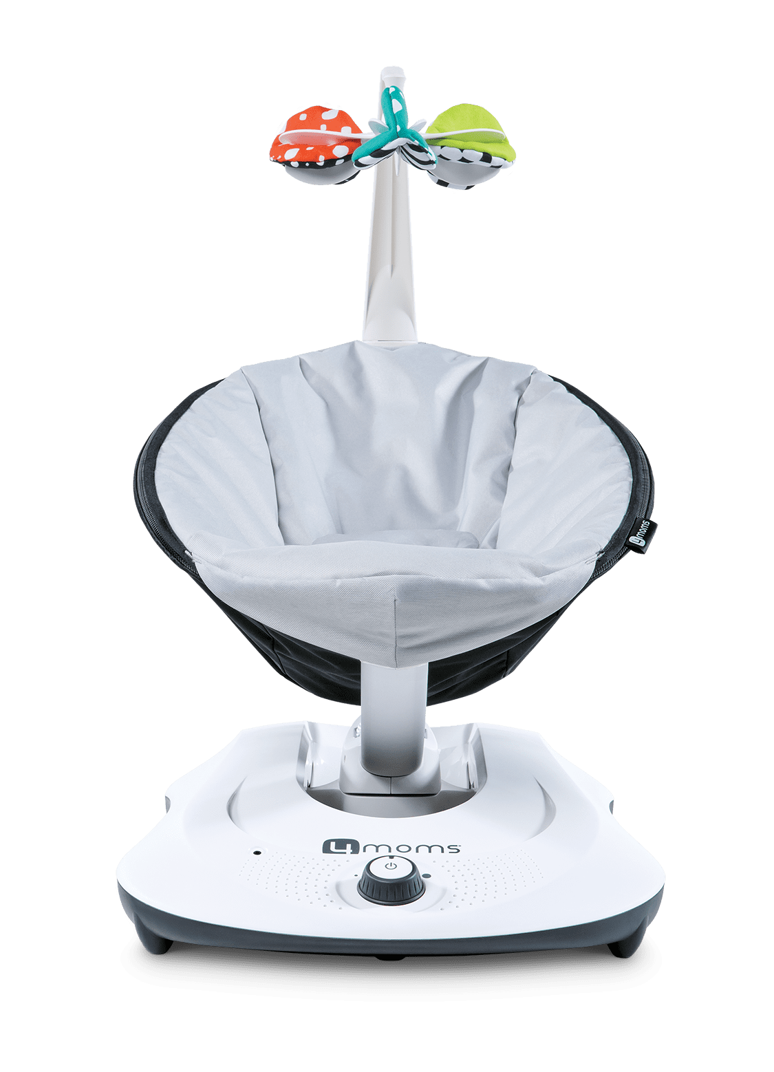 4moms RockaRoo Baby Rocker + Safety Strap Fastener, Compact Baby Rocker with Front to Back Gliding Motion