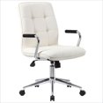 thumbnail image 1 of Boss Office Chaise Blanche avec Accoudoirs Chromés, 1 of 4