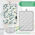 thumbnail image 6 of Yayeee Pot Holders Kitchen Heat Resistant with Pocket 7"x9.8" Cotton Oven Cooking Hot Pads, Darker Leafy Pattern, 6 of 7