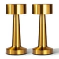 thumbnail image 1 of Bell + Howell Chelsea Table Lamp Small Cordless Touch LED Rechargeable Lamp for Bedside Desk Nightstand Gold - pack of 2, 1 of 8