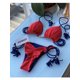 thumbnail image 1 of Conjunto de Bikini con cordones para mujer, traje de baño Sexy con cordón, ropa de playa de leopardo, 2 piezas, 1 of 5