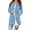 Light Blue, variant on Amidoa Striped Cardigans for Women Open Front Long Sleeve Blue Long Plus Size Soft Cardigans Womens Sweaters L