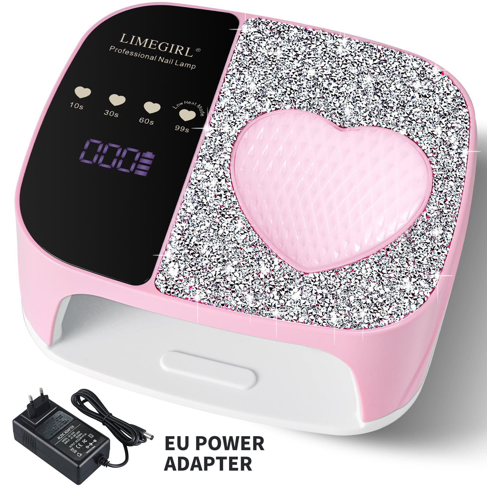 ProArt Rechargeable Nail Lamp for Diamonds - 120W Dual Source UV/LED Nail Dryer, Smart Sensor Fast Curing Light for 3D Nail Art, Portable Gel Polish Manicure Machine