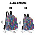 thumbnail image 2 of FORMRS Mini Backpack Purse for Women Quilted Travel Daypack Casual Shoulder Bag, Vibrant Stained Glass Pattern, 2 of 7