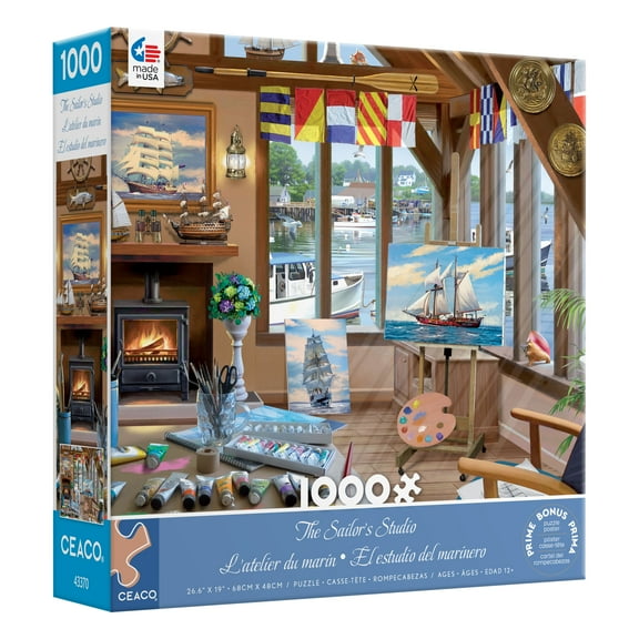 Ceaco The Sailor's Studio (Victor McLindon) 1000 Piece Interlocking Jigsaw Puzzle