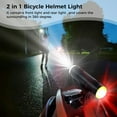 thumbnail image 3 of LED Bicycle Helmet Light Headlight 360 Degree, Rechargeable Rack Mounting Biker Flashlight Warming Light for Outdoor, 2 in 1 High Beam Rear Light Lamp, 3 of 7