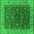 thumbnail image 1 of Ahgly Company Indoor Square Oriental Green Industrial Area Rugs, 4' Square, 1 of 4