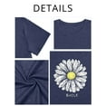 thumbnail image 4 of XCHQRTI Daisy T Shirts Women Plus Size Graphic Tshirts Casual Short Sleeve Oversized Tee, 4 of 5