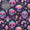 thumbnail image 3 of Rateoe cartoon Skull rainbow space Shower Curtain - Fancy Bathroom Shower Curtain Sets - Waterproof Shower Curtain with Hooks with 12 Plastic Hooks 72x72 Inches, 3 of 5