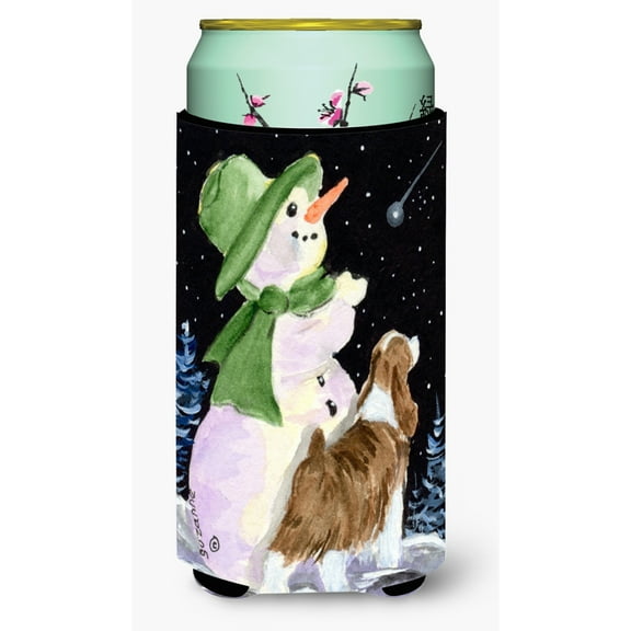 Caroline's Treasures SS8949TBC Snowman with English Springer Spaniel Tall Boy Hugger, Tall Boy, multicolor