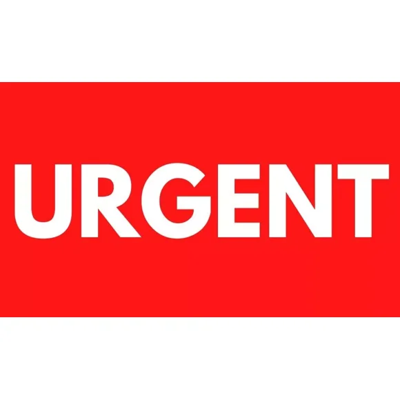 Pack of 200 (3x1.5) Inches Urgent Printed Labels For Urgent Item Dispatches