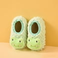 thumbnail image 2 of Miluxas Baby Booties Cozy Fleece Slippers Soft Baby Shoes with Gripper Soles, Winter Warm Infant Newborn Crib Sock Shoes First Walkers Green XL(XL), 2 of 6