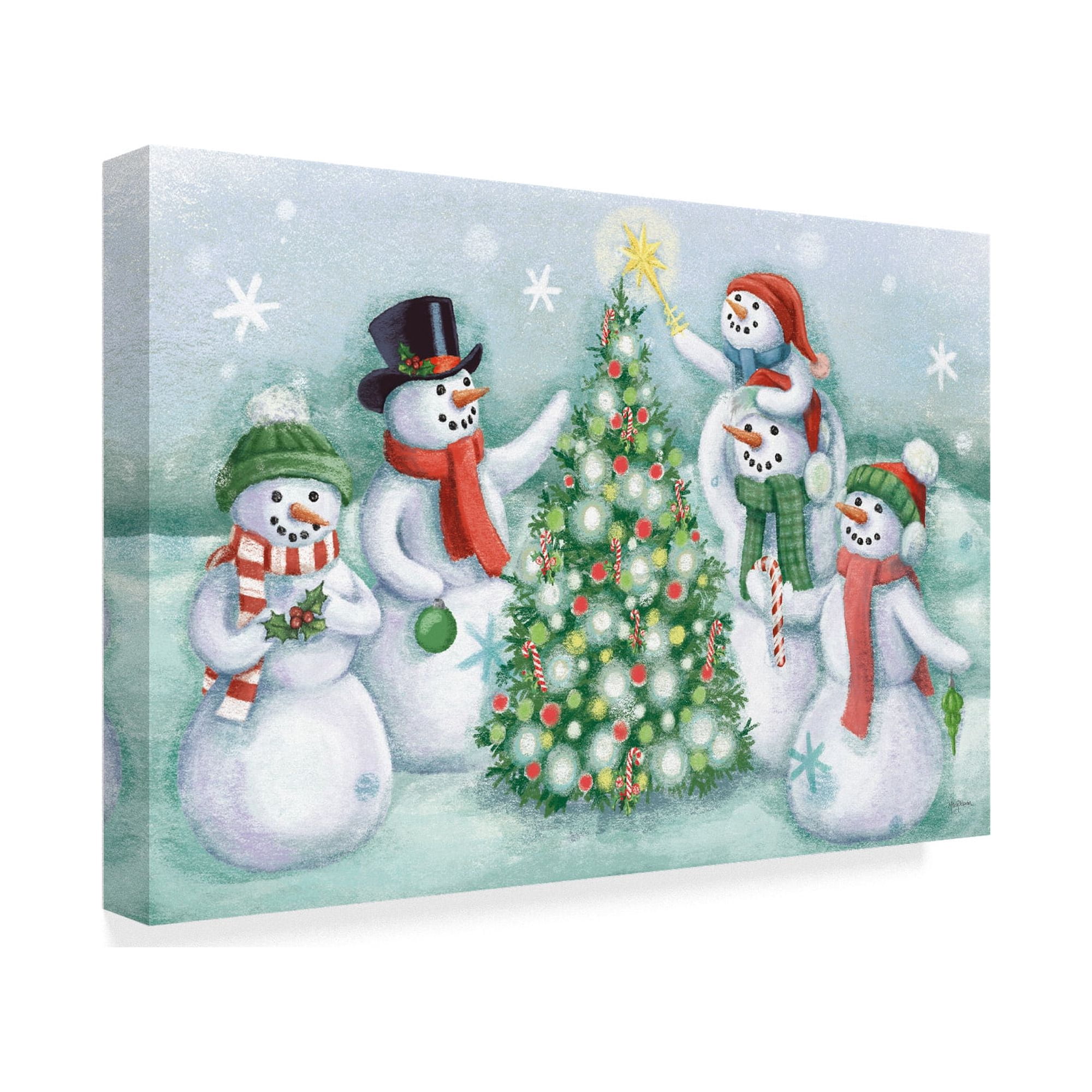 Trademark Fine Art 'Classic Snowmen IV' Canvas Art by Mary Urban