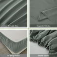 thumbnail image 4 of Bed Sheets Set, 1800 Series Deep Pocket Soft Microfiber 4 Piece Queen Sheet Sets, Gray, 4 of 10