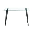 thumbnail image 2 of Tcbosik Modern Dining Table with Glass Top and Metal Legs, 47.2" Rectangular Kitchen Table for Kitchen Dining Room Living Room, Black, 2 of 6