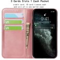 thumbnail image 2 of Designed for iPhone 11 Pro Max Wallet Case,Premium PU Leather Flip Folio Case with Card Slot,Stand Holder,Magnetic Closure TPU Shockproof Interior Case for iPhone 11 Pro Max 6.5",Rose Gold, 2 of 14