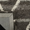 thumbnail image 4 of SAFAVIEH Casablanca Kapoor Geometric Diamonds Wool Shag Area Rug, Sand/Ivory, 4' x 6', 4 of 7