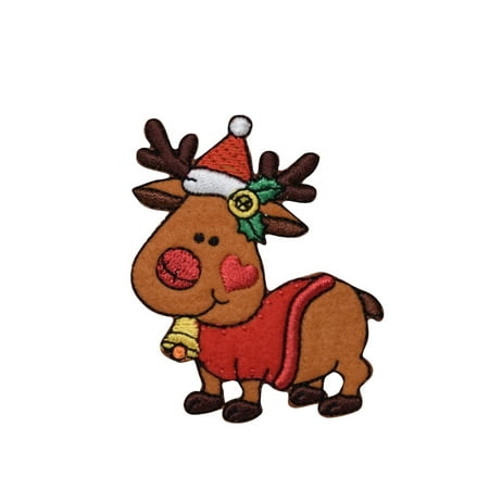 - Christmas Reindeer - Iron on Applique/Embroidered Patch
