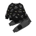 thumbnail image 1 of Sudadera Para Niños Pequeños, Suéter De Dibujos Animados Para Niños, Suéter De Algodón Con Estampado De Dinosaurio Animal Para Niños, Traje Negro Odeerbi LM103-3366, 1 of 9