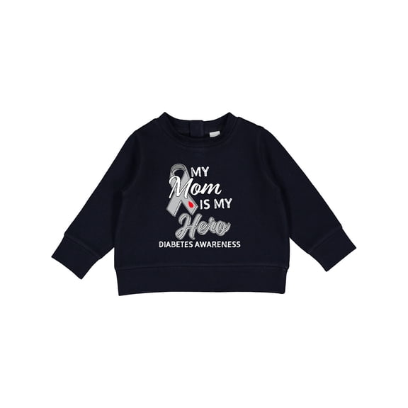 Inktastic My Mom is My Hero Diabetes Awareness Baby Sweatshirt