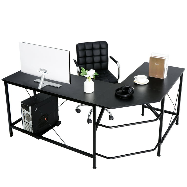 ZENSTYLE L-Shaped Desk, Corner Computer Gaming Table, Home