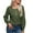 Olive Green, variant on Lovskoo Sweaters for Women Trendy V-Neck Button Long Sleeved Sweater Dough Twists Pullover Sweater Olive Green