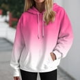 thumbnail image 2 of larppty Hoodies for Women Oversized Sweatshirt Loose Fit Hoodie Drawstring Fall Pullover with Pocket 2025 Fashion Clothes (Hot Pink, 5XL), 2 of 6