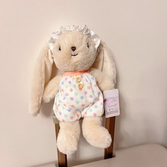 YTTAL Cute Dress-Up Bunny Stuffed Plush - Sweet Polka Dot Design | Ideal for Self-Treat or Gift for Fashion & Animal Lovers