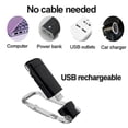 thumbnail image 3 of Lámpara de lectura USB, luces de lectura LED recargables con lámpara de lectura para leer en la cama, abrazadera, 3 niveles de brillo ajustable, mini lámpara de clip plegable, blanco, 3 of 4