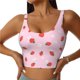 thumbnail image 1 of Balery Strawberry Floral Sujetadores deportivos con espalda cruzada para mujer, acolchados, sin costuras, de alto impacto, ideales para yoga, gimnasio, entrenamiento y fitness.-Small, 1 of 8